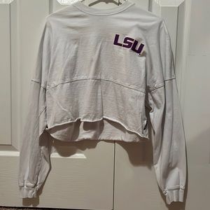 Louisiana state university white crop top. Worn 3 times. No stains or abrasions.